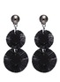 Main View - Click To Enlarge - OSCAR DE LA RENTA - 'Raffia Disk' tiered drop clip earrings