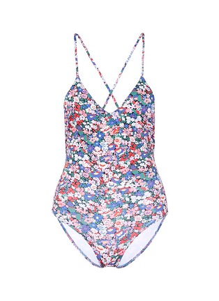Main View - Click To Enlarge - 73318 - 'Liberty' lace-up back one-piece swimsuit