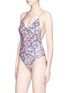 Figure View - Click To Enlarge - 73318 - 'Liberty' lace-up back one-piece swimsuit