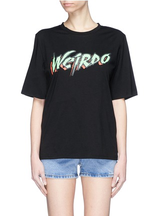 Main View - Click To Enlarge - GROUND ZERO - 'Weirdo' slogan print T-shirt