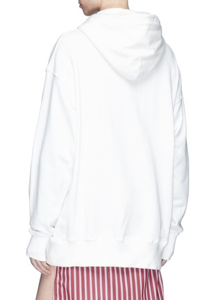 Back View - Click To Enlarge - GROUND ZERO - 'Weirdo' slogan print oversized hoodie