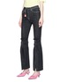 Front View - Click To Enlarge - GROUND ZERO - Split cuff twist flared jeans