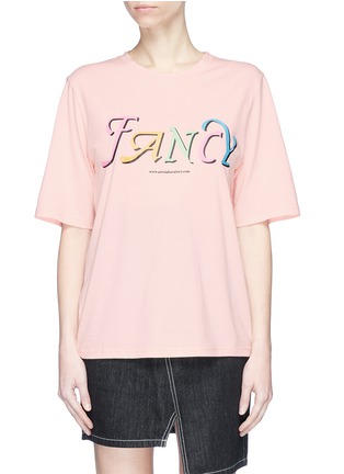 Main View - Click To Enlarge - GROUND ZERO - 'Fancy' slogan print T-shirt