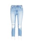 Main View - Click To Enlarge - 3X1 - 'Straight Authentic Crop' frayed cuff jeans