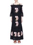 Main View - Click To Enlarge - FIGUE - 'Noelle' floral embroidered off-shoulder maxi dress