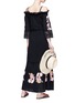 Figure View - Click To Enlarge - FIGUE - 'Noelle' floral embroidered off-shoulder maxi dress