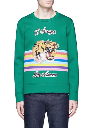 Main View - Click To Enlarge - GUCCI - Snoopy and tiger print sweatshirt