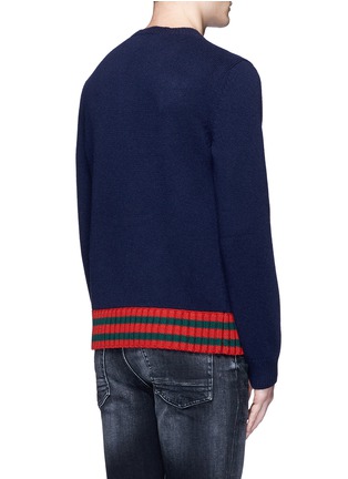 Back View - Click To Enlarge - GUCCI - Dragon patch wool sweater