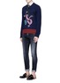 Figure View - Click To Enlarge - GUCCI - Dragon patch wool sweater