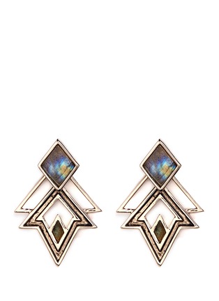 Main View - Click To Enlarge - LULU FROST - 'Trocadero' mix gemstone geometric cut-out earrings