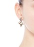 Figure View - Click To Enlarge - LULU FROST - 'Trocadero' mix gemstone geometric cut-out earrings