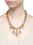 Figure View - Click To Enlarge - LULU FROST - 'Avron' crystal pavé cutout triangle charm necklace