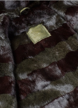 Detail View - Click To Enlarge - MR & MRS ITALY - Rabbit fur hooded cotton canvas parka