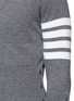 Detail View - Click To Enlarge - THOM BROWNE - Intarsia stripe cashmere cropped cardigan
