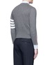 Back View - Click To Enlarge - THOM BROWNE  - Intarsia stripe cashmere cropped cardigan