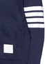 THOM BROWNE  - Stripe print cotton zip hoodie