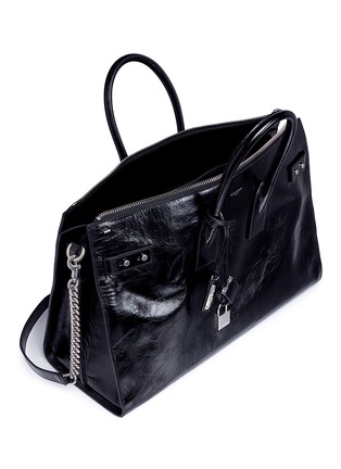 Detail View - Click To Enlarge - SAINT LAURENT - 'Sac de Jour' large leather duffle bag