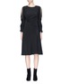 Main View - Click To Enlarge - 3.1 PHILLIP LIM - Slit sleeve asymmetric ruched silk crepe dress