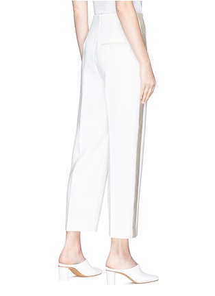 Back View - Click To Enlarge - 3.1 PHILLIP LIM - Satin outseam cropped suiting pants