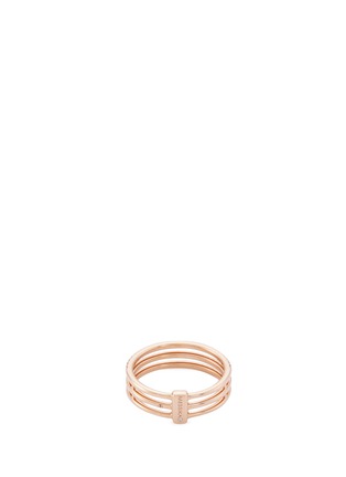 Figure View - Click To Enlarge - MESSIKA - 'Gatsby 3 Rows' diamond 18k rose gold ring