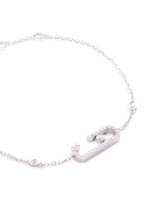 Detail View - Click To Enlarge - MESSIKA - x Gigi Hadid 'Move Addiction Pavé' diamond 18k white gold bracelet