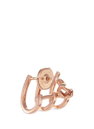 Detail View - Click To Enlarge - MESSIKA - 'Gatsby Multi-Hoop' Diamond 18k rose gold earrings