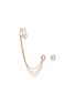 Main View - Click To Enlarge - MESSIKA - 'Glam'Azone Rock' diamond 18k rose gold earrings