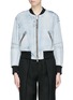 Main View - Click To Enlarge - 3.1 PHILLIP LIM - Zip sleeve cropped denim bomber jacket