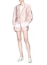 Figure View - Click To Enlarge - 3.1 PHILLIP LIM - 'Origami' paperbag waist satin shorts