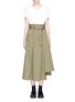 Main View - Click To Enlarge - 3.1 PHILLIP LIM - T-shirt panel belted paperbag waist midi dress
