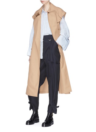 Figure View - Click To Enlarge - 3.1 PHILLIP LIM - Belted sleeveless twill trench coat