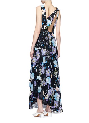 Back View - Click To Enlarge - 3.1 PHILLIP LIM - Floral print open back silk chiffon maxi dress