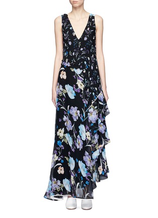 Main View - Click To Enlarge - 3.1 PHILLIP LIM - Floral print open back silk chiffon maxi dress