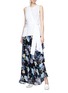 Figure View - Click To Enlarge - 3.1 PHILLIP LIM - Floral print open back silk chiffon maxi dress
