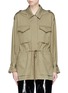 Main View - Click To Enlarge - 3.1 PHILLIP LIM - Sash tie cuff knit back twill parka jacket