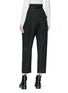 Back View - Click To Enlarge - 3.1 PHILLIP LIM - 'Origami' drawstring waist pleated cropped paperbag pants