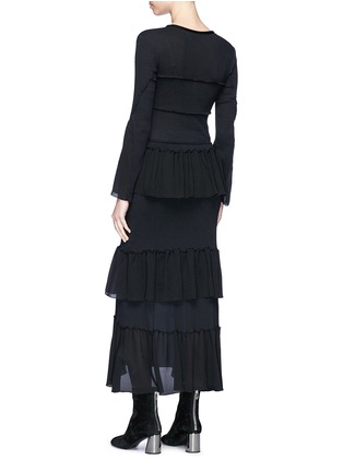 Back View - Click To Enlarge - 3.1 PHILLIP LIM - Ruffle tier smocked cotton maxi dress