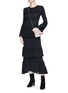 Figure View - Click To Enlarge - 3.1 PHILLIP LIM - Ruffle tier smocked cotton maxi dress