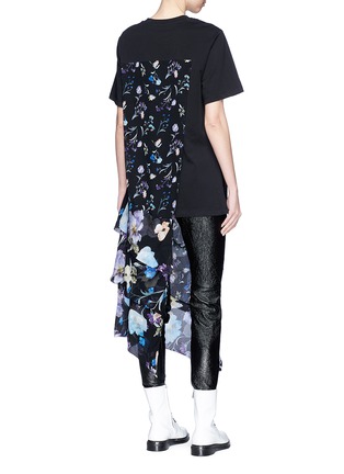 Back View - Click To Enlarge - 3.1 PHILLIP LIM - Floral print chiffon overlay T-shirt