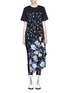 Main View - Click To Enlarge - 3.1 PHILLIP LIM - Floral print chiffon overlay T-shirt