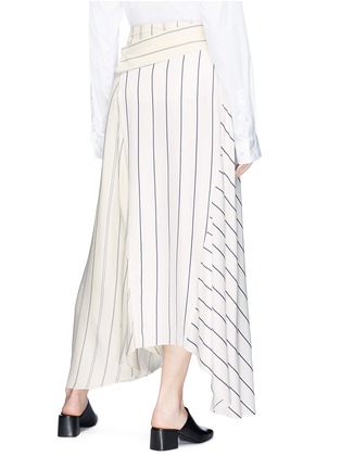 Back View - Click To Enlarge - 3.1 PHILLIP LIM - Stripe panel pleated midi skirt