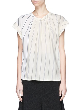 Main View - Click To Enlarge - 3.1 PHILLIP LIM - Stripe panel pleated top