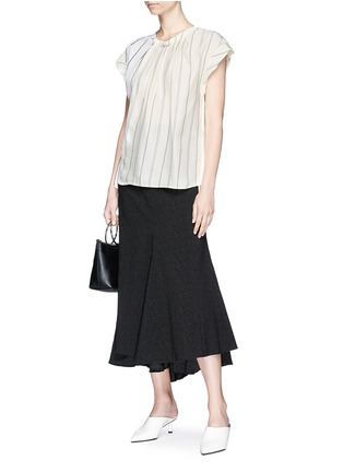 Figure View - Click To Enlarge - 3.1 PHILLIP LIM - Stripe panel pleated top