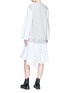 Back View - Click To Enlarge - 3.1 PHILLIP LIM - Stripe poplin skirt French terry sweatshirt dress