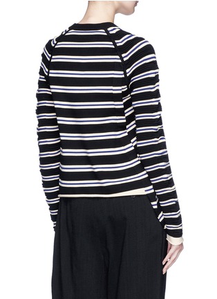 Back View - Click To Enlarge - 3.1 PHILLIP LIM - Stripe ottoman knit panel sweater