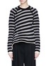 Main View - Click To Enlarge - 3.1 PHILLIP LIM - Stripe ottoman knit panel sweater