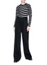 Figure View - Click To Enlarge - 3.1 PHILLIP LIM - Stripe ottoman knit panel sweater