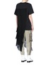 Back View - Click To Enlarge - 3.1 PHILLIP LIM - Chiffon overlay T-shirt
