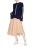 Figure View - Click To Enlarge - 3.1 PHILLIP LIM - Belted panel midi twill skirt