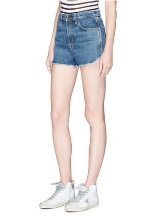 Front View - Click To Enlarge - RAG & BONE - 'Lou' frayed cuff denim shorts